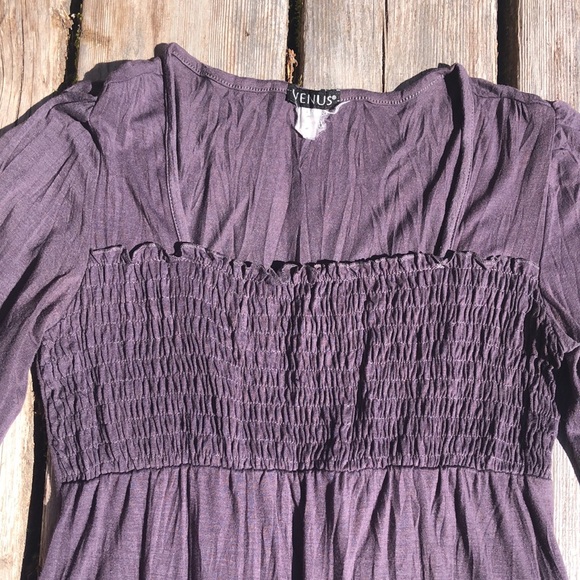 Boho grey crinkle dress - Picture 5 of 7